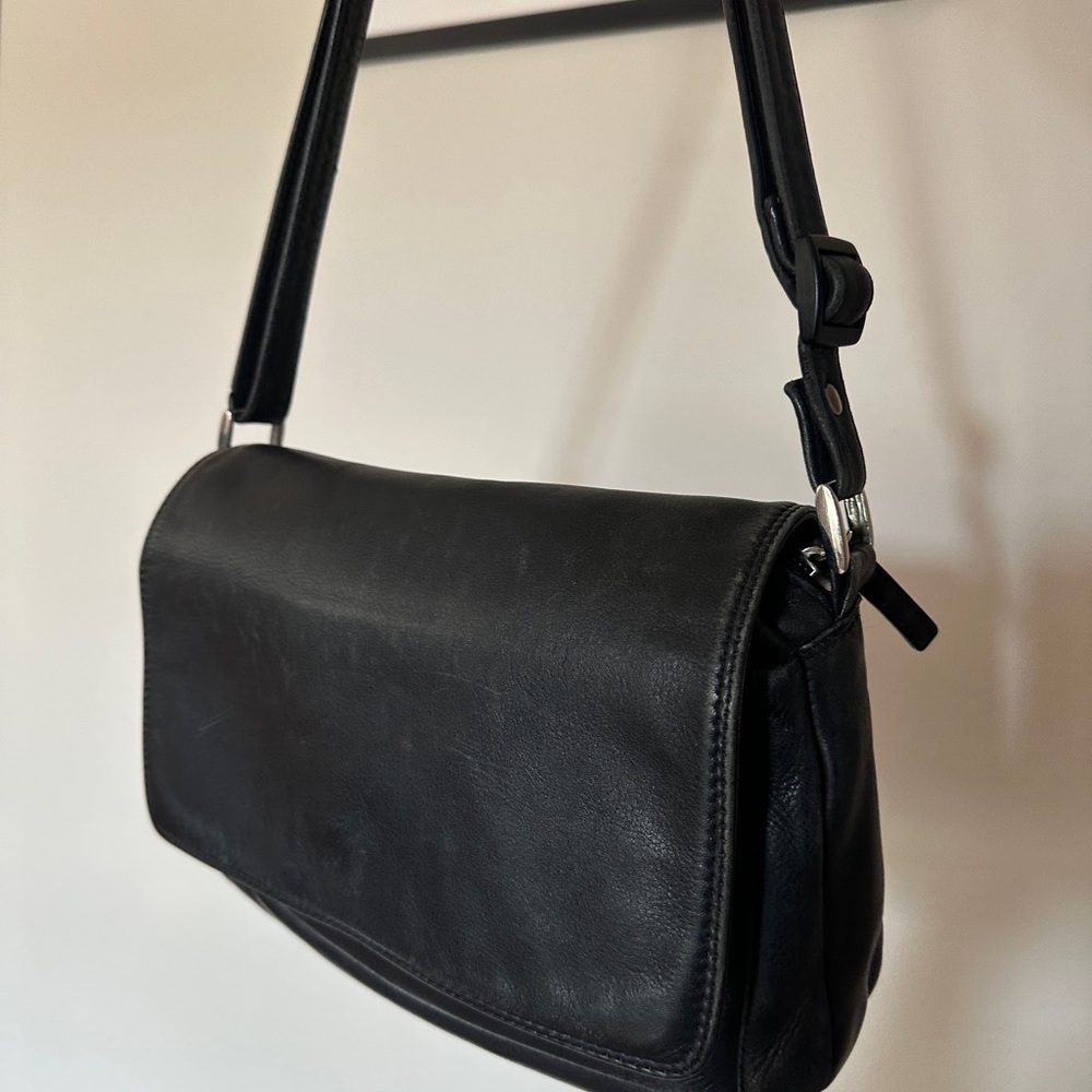 Derek Alexander Black Leather Shoulder Bag - Picture 11 of 16